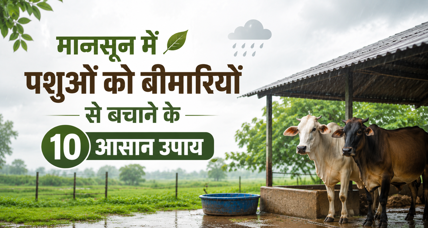 मानसून में पशुओं को बीमारियों से बचाने के 10 आसान उपाय